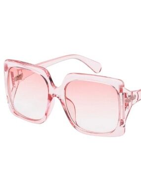 Thick Acetate Frame Square Sunglasses (P7197AP) Pink
